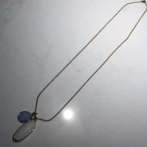 Stella & Dot gold removable stone necklace